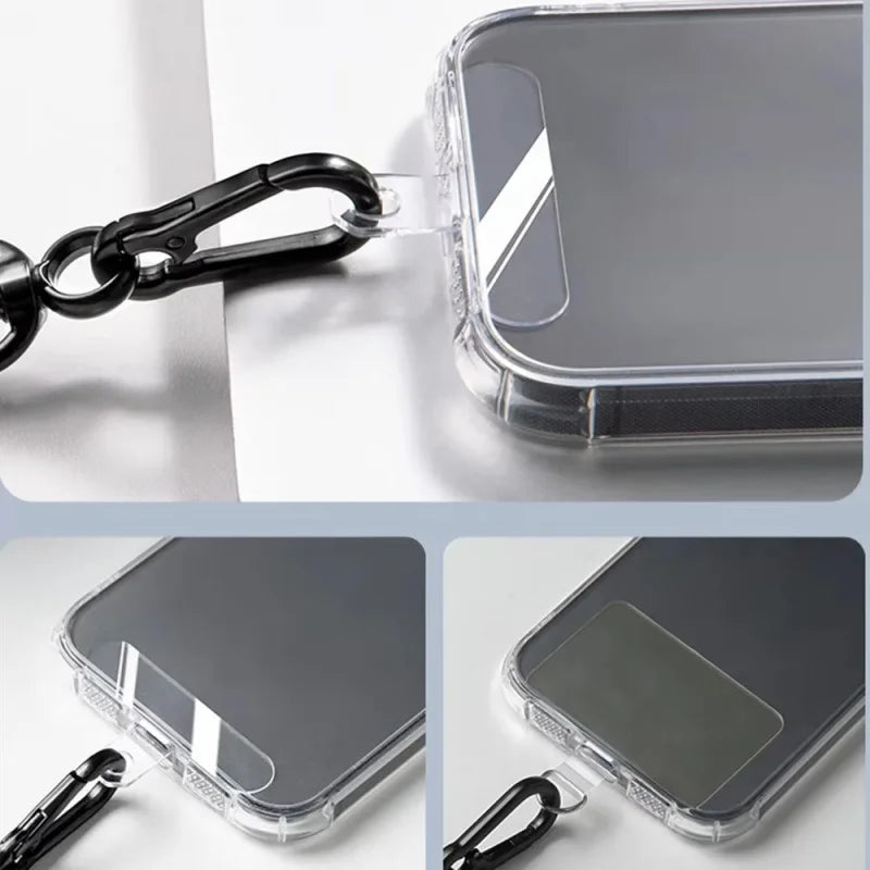 1/3/5Pcs New Transparent Mobile Phone Lanyard Straps Patch Replaceable Fixed Card Shell Connection Pendant With Lanyard Hole Oasis Select