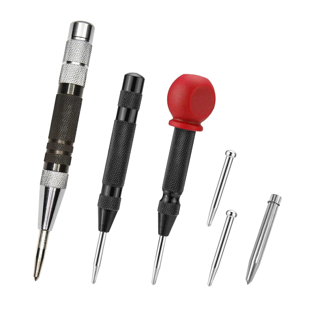 LIKE WISH Adjustable 6In/5In Automatic Center Punch For Precision Hole Punching In Metal, Wood, Glass Oasis Select