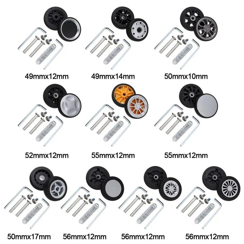 Replacement Caster Wheel Repair Kit Travel Luggage Wheels Suitcase Parts Axles Replace Wheels for Luggage with Vientiane Wheel Oasis Select