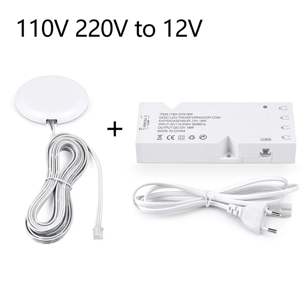 AC/DC Power Transformer Converter+Penetrate Touch Dimmable Switch 12V Lighting Adapter for LED Strip/LED Tube 4-10 Dupont Ports Oasis Select
