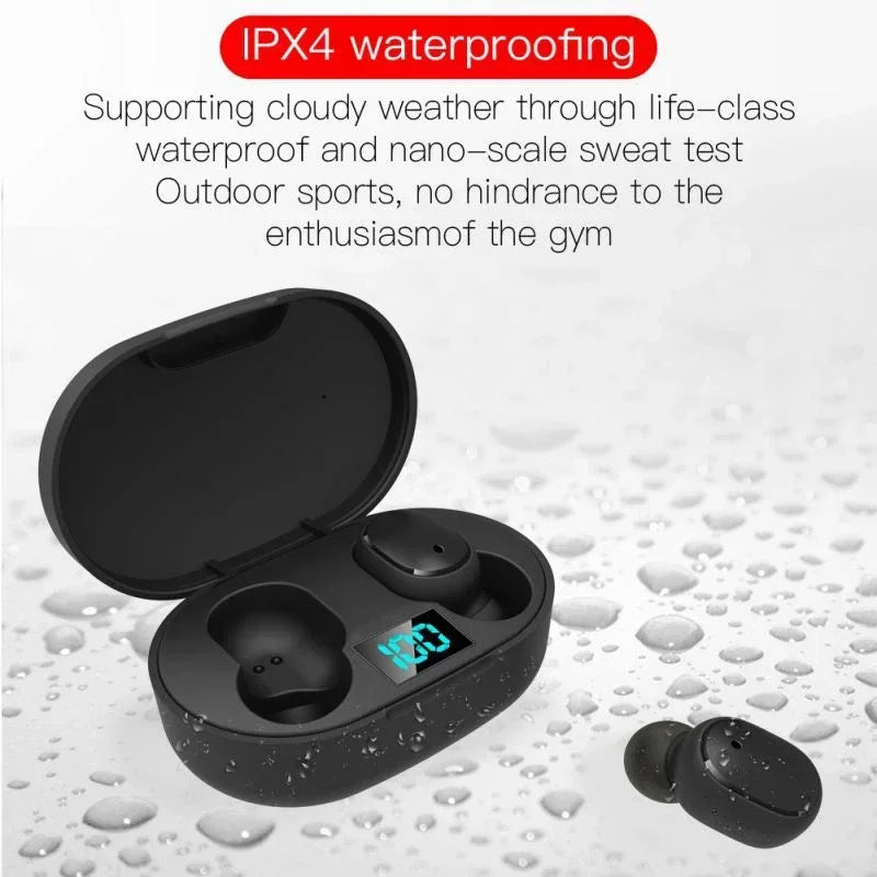 E6S Air Pro Fone Bluetooth Earphones Wireless Headphones LED Display Noise Cancelling Earbuds by Mic Wireless Bluetooth Headset Oasis Select
