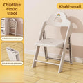 Portable folding back chair Plastic small stool Thickened chair Baby low stool Children's small bench Oasis Select army green