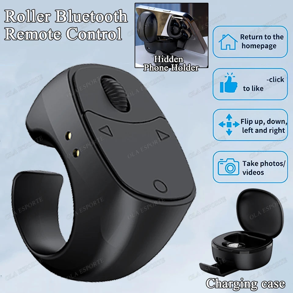 JX-12 Bluetooth Ring Remote – Selfie, Scroll & Page Turner