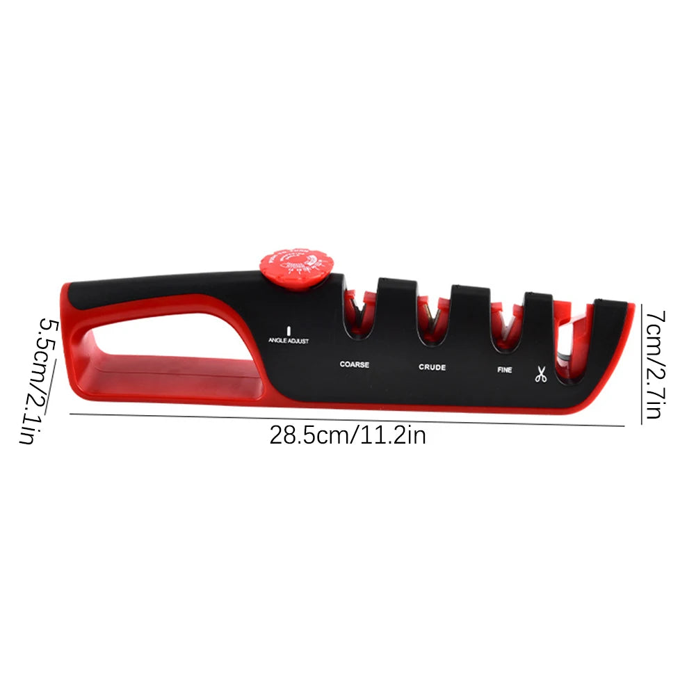 4-Stage Ceramic Knife Sharpener – Adjustable Angle, Non-Slip