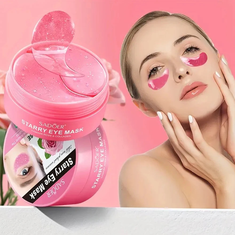 Rose Collagen Eye Masks 60 Pcs – Moisturizing Eye Patches Eye Mask Patches Oasis Select