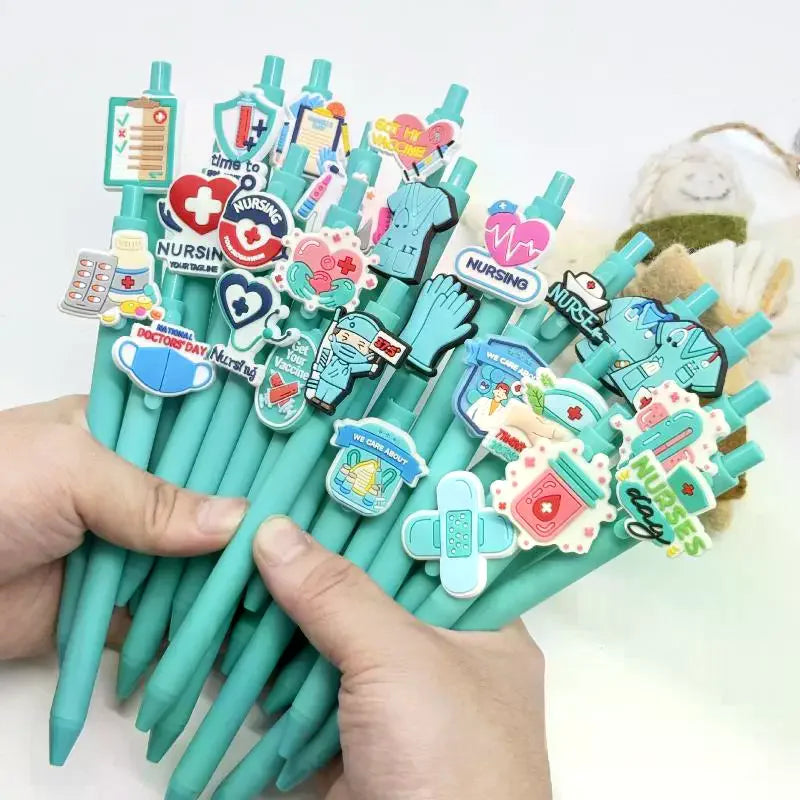 6/10Pcs Medical Record Pens Nurse Doctor Writing Gel Pens Nurses Day Gift Student Retractable Ballpoint Pen Oasis Select