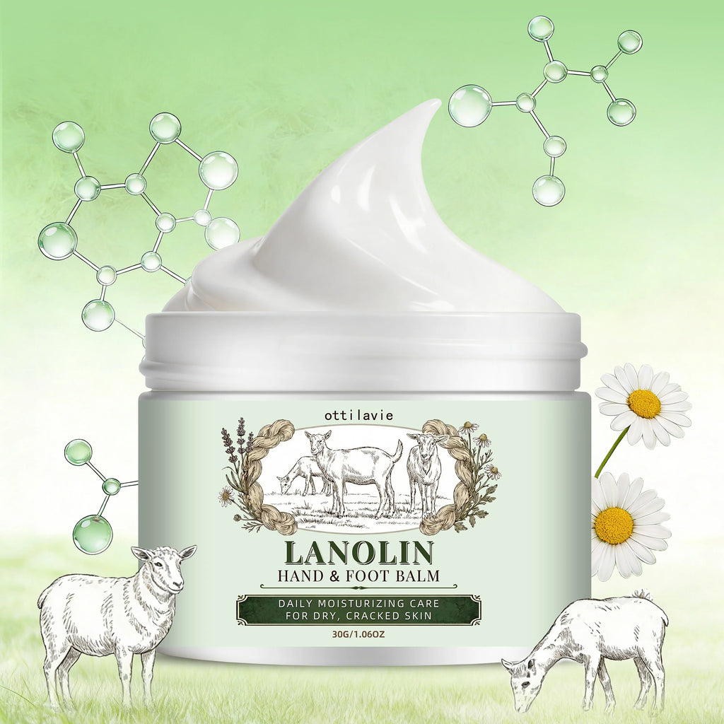 Ottilavie Lanolin Hand & Foot Cream | Travel Size Moisturizer Hand & Foot Cream Oasis Select