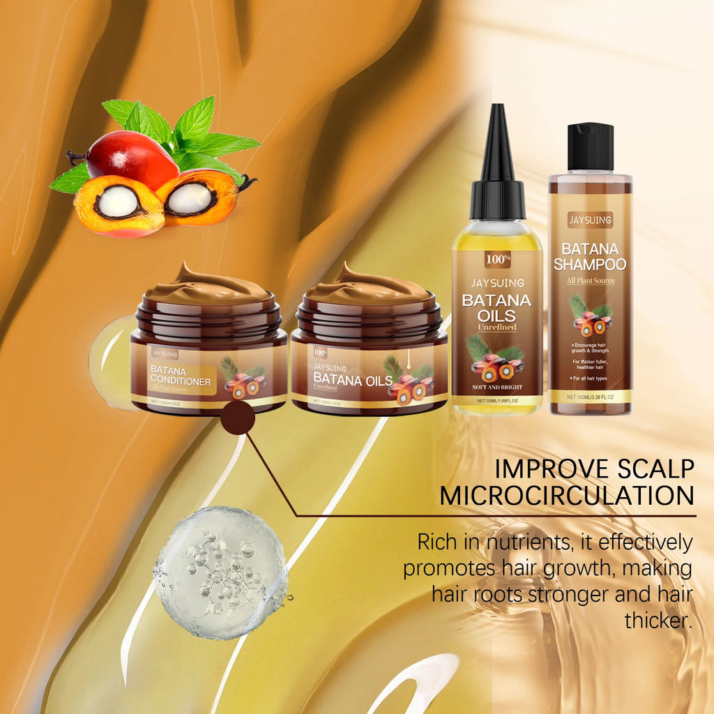 Jaysuing Batana Oil Hair Set – Shampoo, Mask, Serum & Oil Hair Care Set Oasis Select