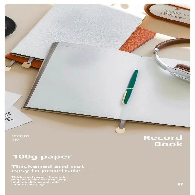 1pcs Business Notebook B5 A5 A6 Thick Leatherette Business Notebook Office Notepad Soft Cover Litchi Pattern Journal for Work Oasis Select