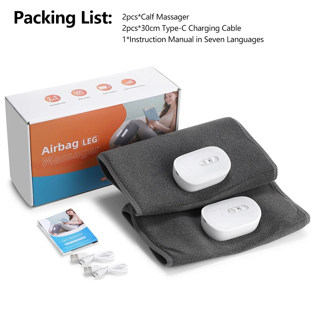 Wireless Air Compression Leg Massager – 3 Modes, 360° Calf