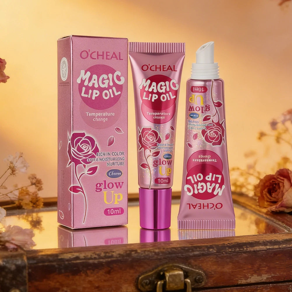 Lip Plumping Tube Lip Gloss Color-Changing Lip Oil Beauty Essence Nourishing Moisturising Sexy Lip Care Plumping Lip Serum Oasis Select