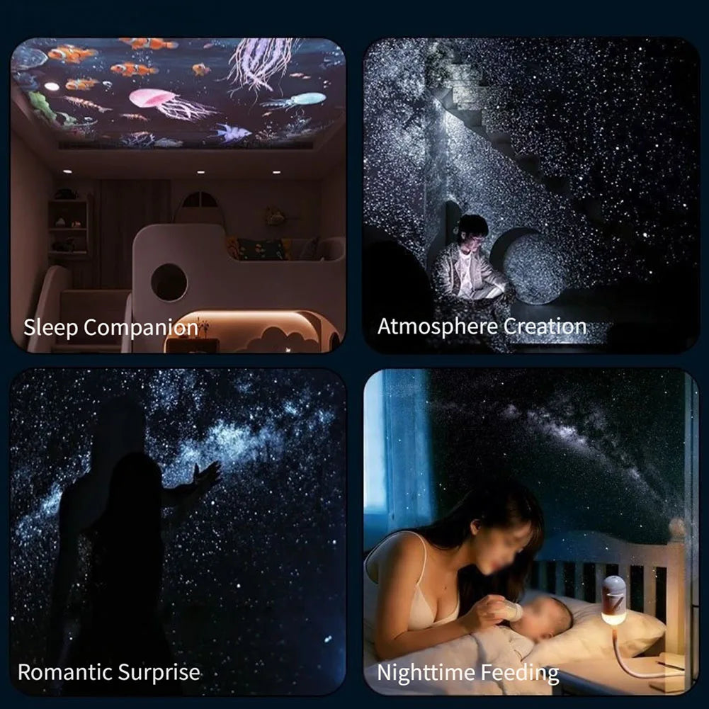 Dual Use For Galaxy Projector Night Light with Intelligent Timer Shutdown and 180 Degree Multi-Angle Projection Oasis Select