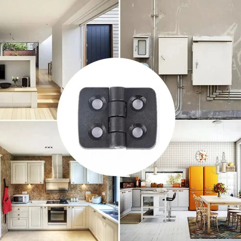 Professional ABS Plastic Plastic Door Hinge Black Durable Cabinet Door Hinge Wear-resistant Hardware Door Bearing For Furniture Oasis Select