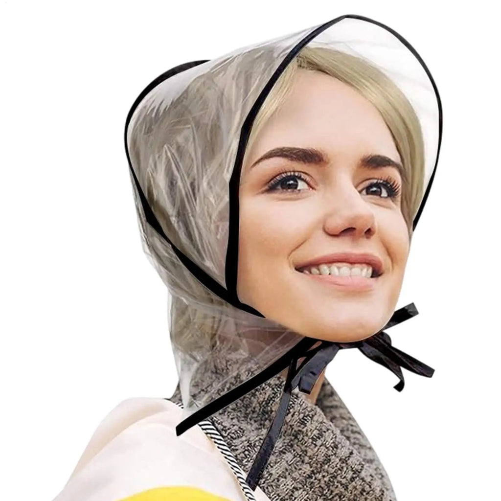 Rain Hats for Women Reusable Transparent Headwear with Brim Waterproof Transparent Rain Hat for Women Lady Girlfriend Mother Oasis Select