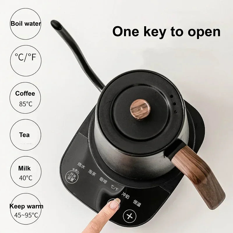 URGGU 0.8L Gooseneck Electric Kettle – Temp Control, 1000W