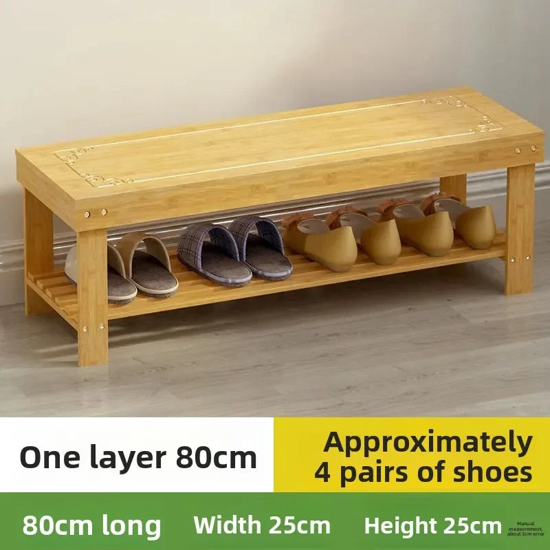 Shoe changing stool household door shoe cabinet seat stool integrated seated small stool wear shoe stool soft bag shoe rack Oasis Select Primary-1 layer-80cm