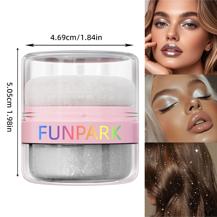 FUNPARK Diamond Highlighter Powder – Face & Body Shimmer