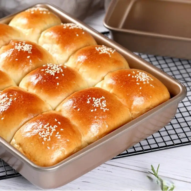 Nonstick Gold Rectangular Baking Pan | Carbon Steel 11 & 13 Inch