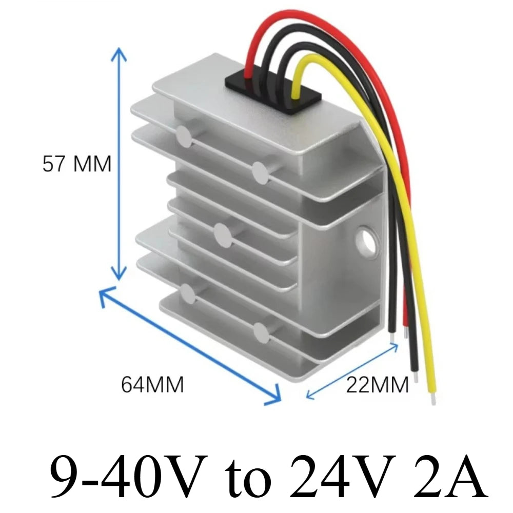9-40V 12V 24V 36V to 24V 2A-30A Step-up/down DC Power Converter Car Voltage Stabilizer Boost Buck Module Solar Regulator Oasis Select 9-40V to 24V 2A
