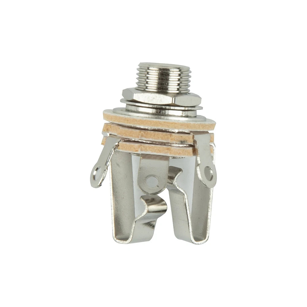 6.35mm Electric Guitar Jacks 3 Pole Stereo Panel Mount Plug Sockets Connector Guitar Jack For Active Pickups Guitar Bass Stereo Oasis Select