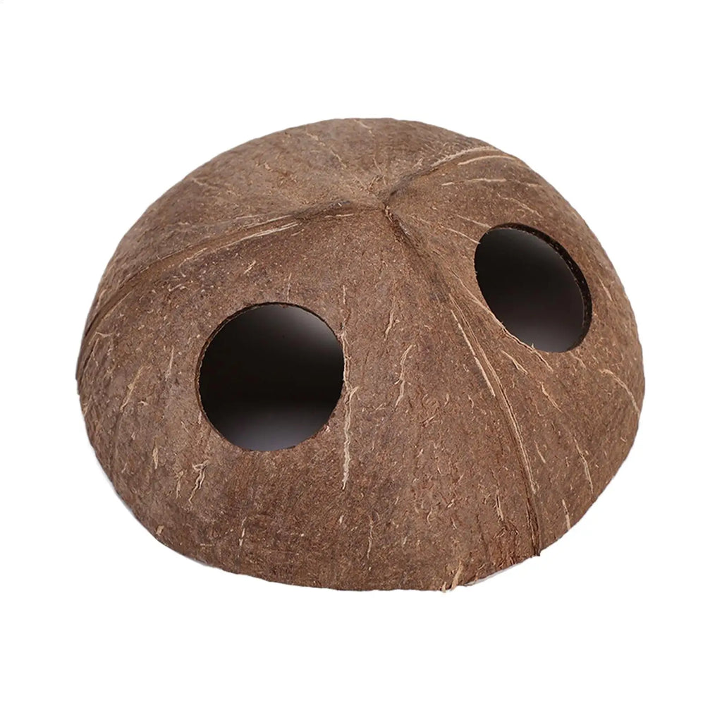 Natural Coconut Shell Reptile Hiding Cave – Turtle & Lizard Hide