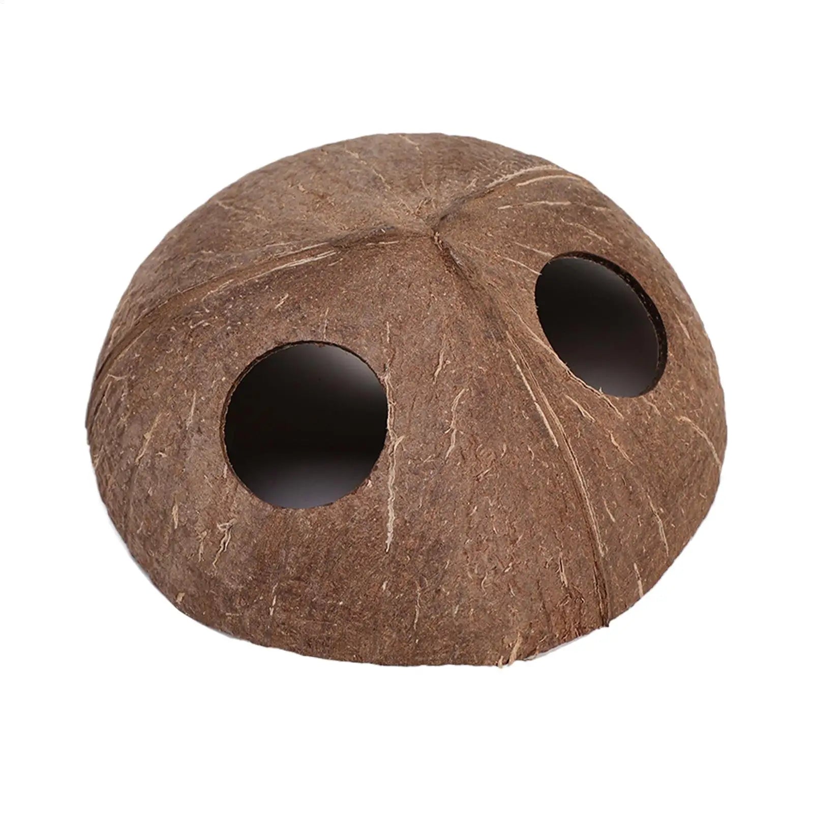 Natural Coconut Shell Reptile Hiding Cave – Turtle & Lizard Hide