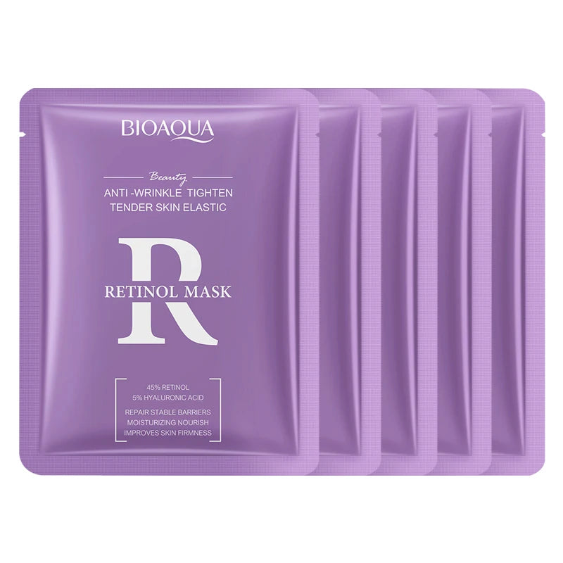 BIOAQUA Retinol Face Mask – Anti-Aging, Moisturizing, Acne Retinol Face Mask Oasis Select 5pcs