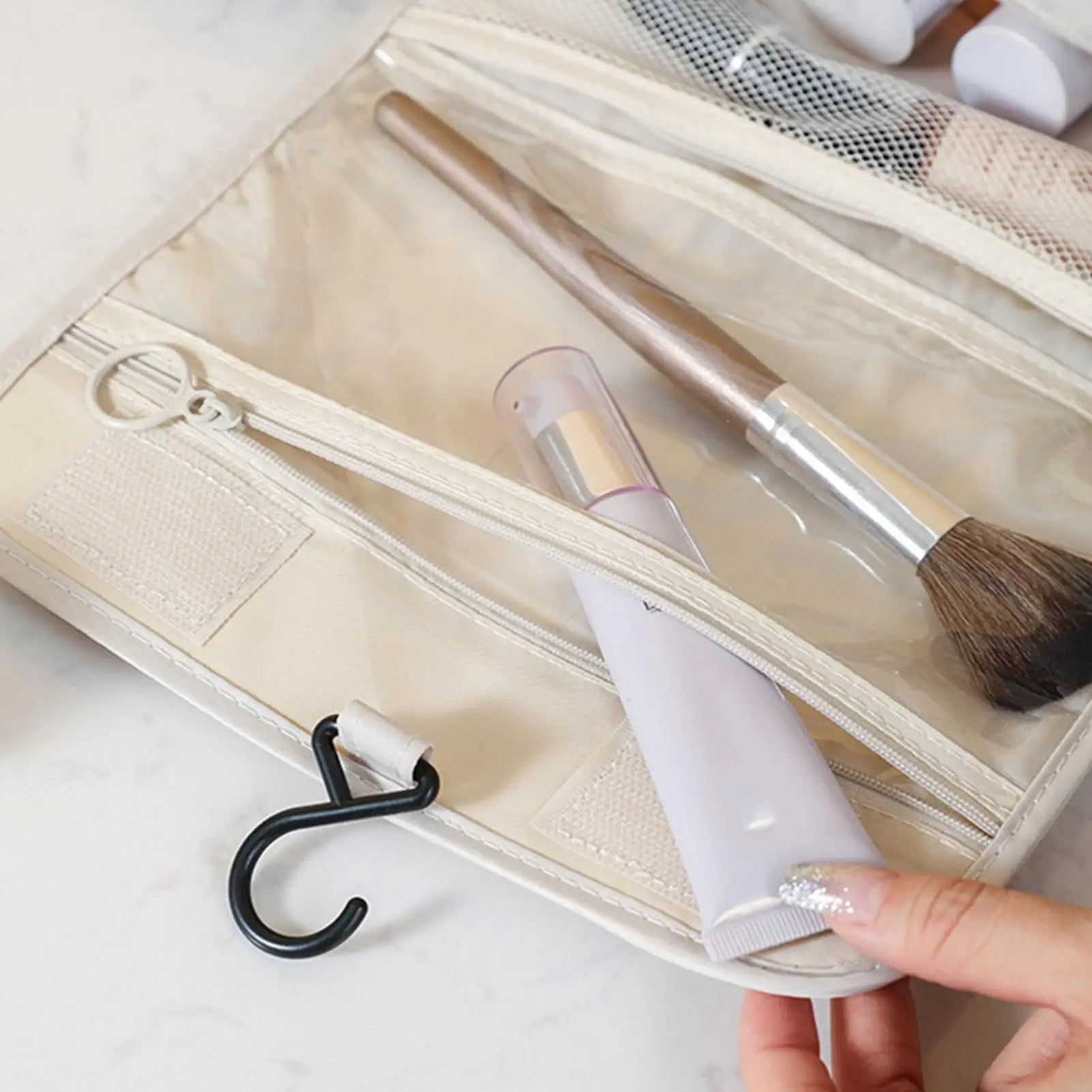 Travel Makeup Bags Waterproof Folding Dry and Wet Separation Toiletry Bag Cosmetic Storage Bag Large Capacity Cosmetic Bag Oasis Select