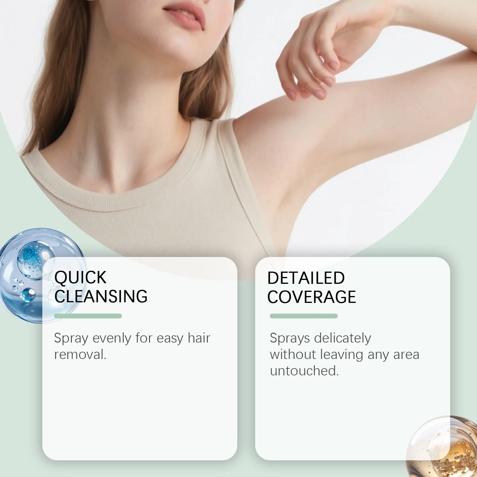 Hair Removal Cream Epilator Mousse Health Painless Growth Inhibitor Body Care For Armpit Chest Multiple Areas Fast No Bad Smell Oasis Select