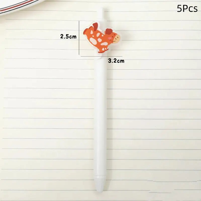 5/6Pcs Cute Pony Neutral Pen Acrylic Decorative Gel Pen Quick Drying Neutral Pen Student Stationery Office Stationery Supplies Oasis Select A5