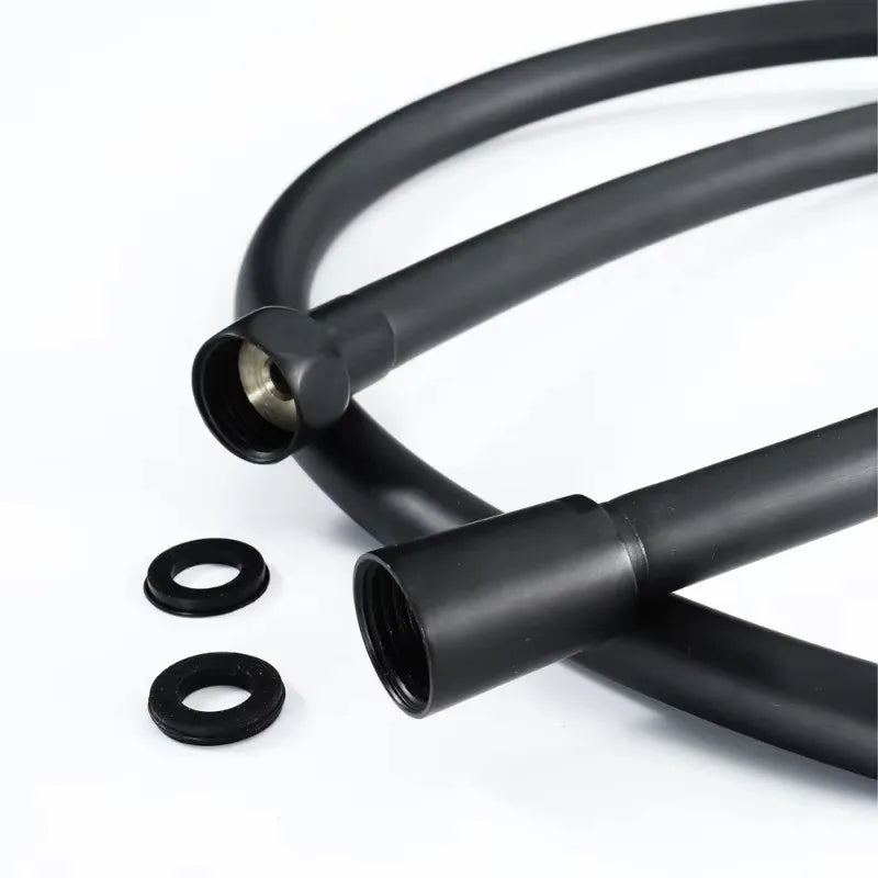 Black PVC Handheld Shower Hose Bathroom GI/2 Universal Interface High Pressure Explosion-proof Faucet Hose Extension Pipe Oasis Select