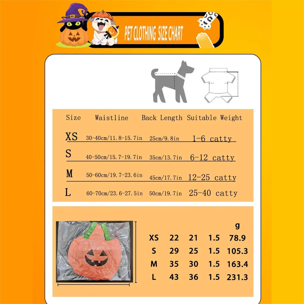 Halloween Pumpkin Costume for Cats & Small Dogs – Funny Pet Outfit Pet Halloween Costume Oasis Select