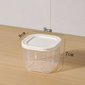 Reusable Small Freezer Storage Containers Stackable Airtight Spice Jars Food Sealing Boxes Kitchen Fridge Organizer and Pantry Oasis Select 1pc Square