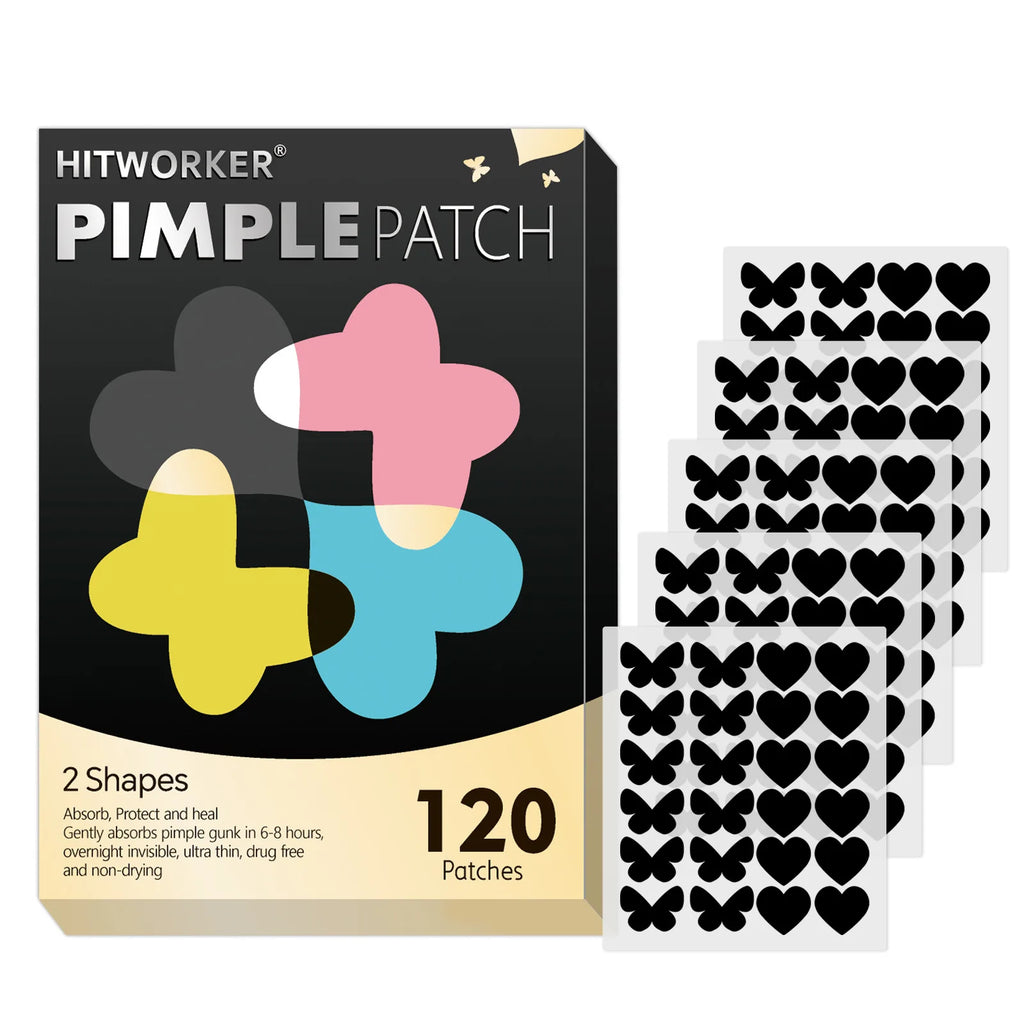 Five kinds of color butterfly/love acne patches, 120 pieces/box, deep cleaning acne patches, for men and women Oasis Select 120pcs-heise