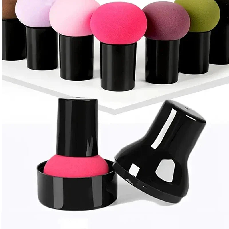 Mushroom Head Makeup Sponge Dry Wet Dual-use Cosmetic Powder Puff with Handle Case Professional Foundation Creams Beauty Tools Oasis Select