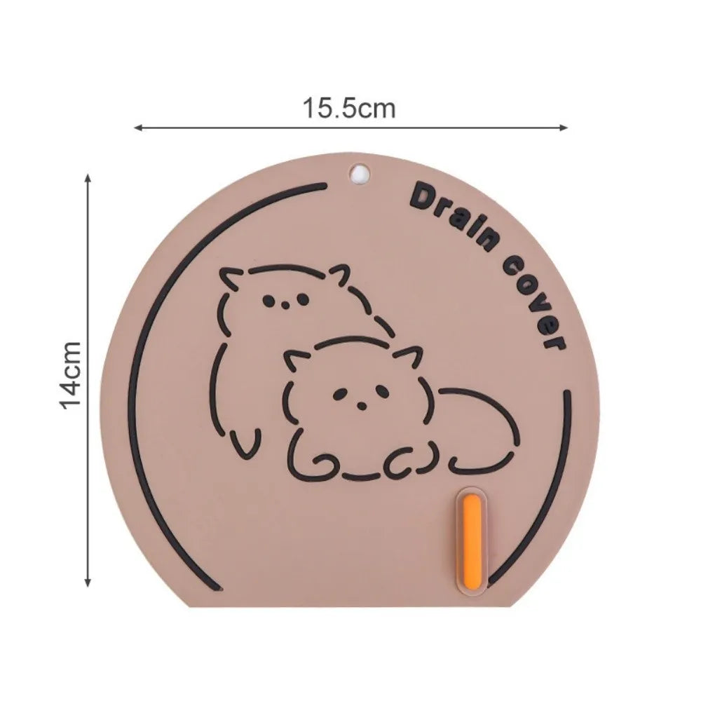 Reusable Silicone Sewer Floor Drain Cover Anti Odor Anti-blocking Deodorant Cover Anti-skid Kitchen Drain Covers Bathroom Oasis Select Brown-2