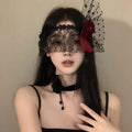 Retro Lace Half Face Mask | Gothic Masquerade Costume Prop