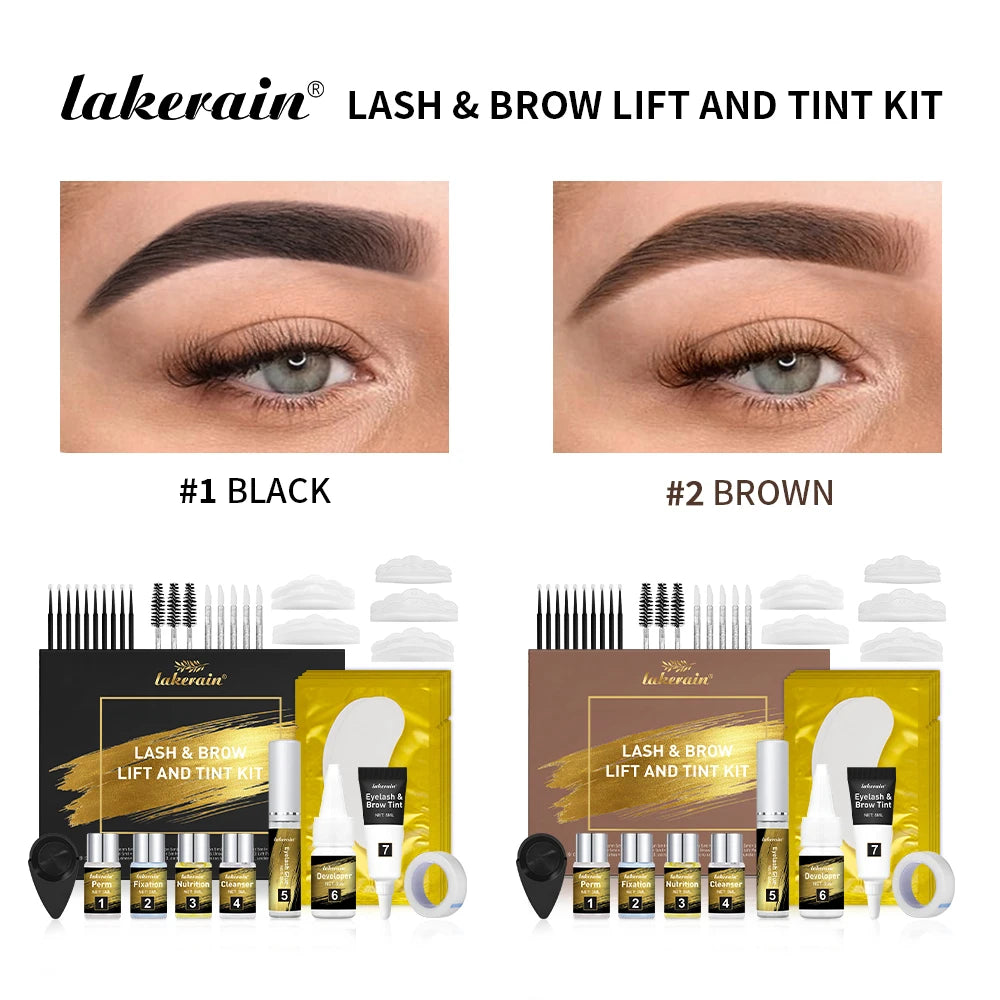 Pro Lash And Brow Tinting Kit For Lash Brow Lift Perm Fixation Setting Curled Lashes Long-lasting Set 4-6 Weeks Lash Curler Perm Oasis Select