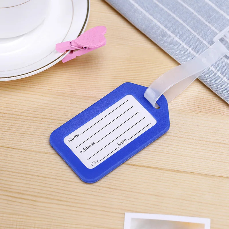Colorful Plastic Luggage Tags with Straps | Travel ID Tags Luggage Tag Oasis Select