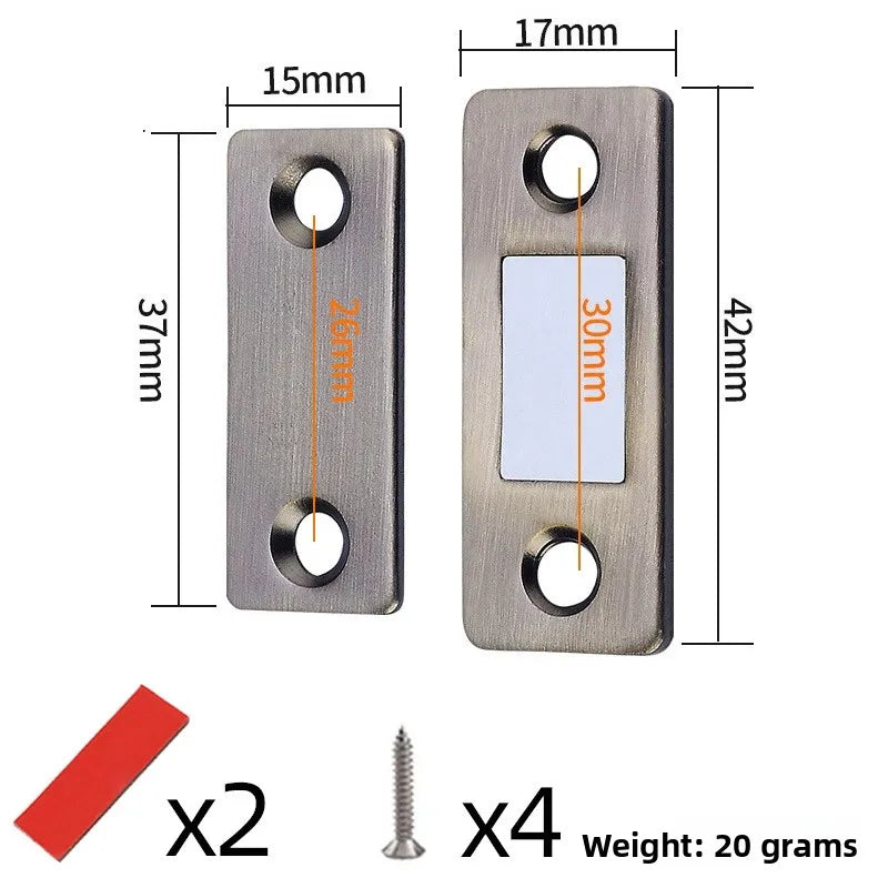 Punch Free Cabinet Catches Strong Magnetic L-shaped Closet Door Closer Ultra Thin Invisible Anti Collision Furniture Hardware Oasis Select I