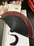 Edo Japanese Style Japanese Style Folding Fan Kimono Fan Real Silk Female Fan Small Flower Carved Gradient Blank Fan Golden Oasis Select 5