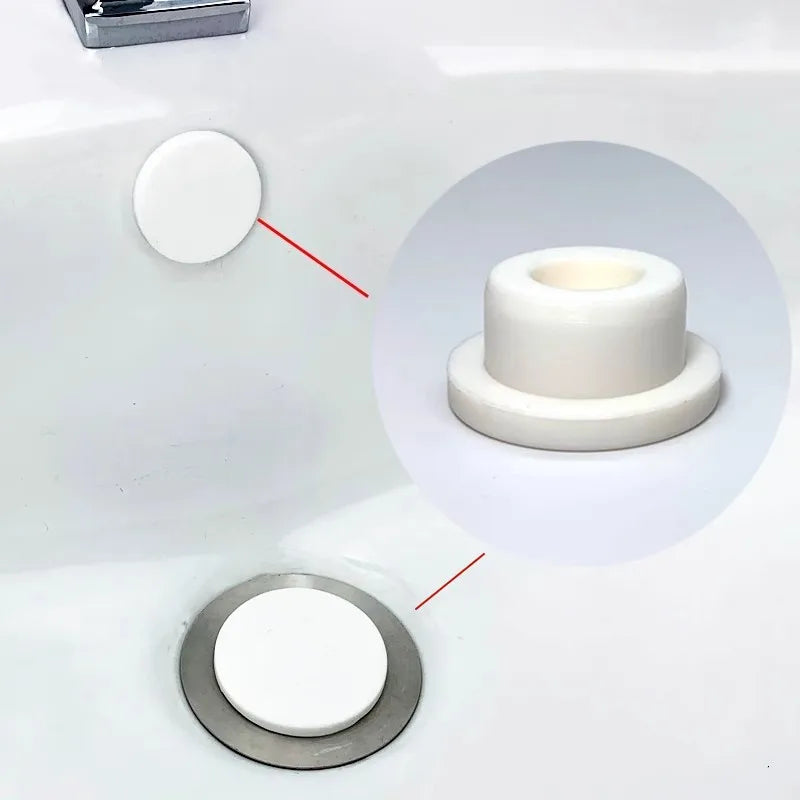 Wash Basin Overflow Ring Sewer Drain Cover Sink Seal Plug Bathtub Hole Insert Cap Rubber Stopper for Kitchen Bathroom Accessory Oasis Select