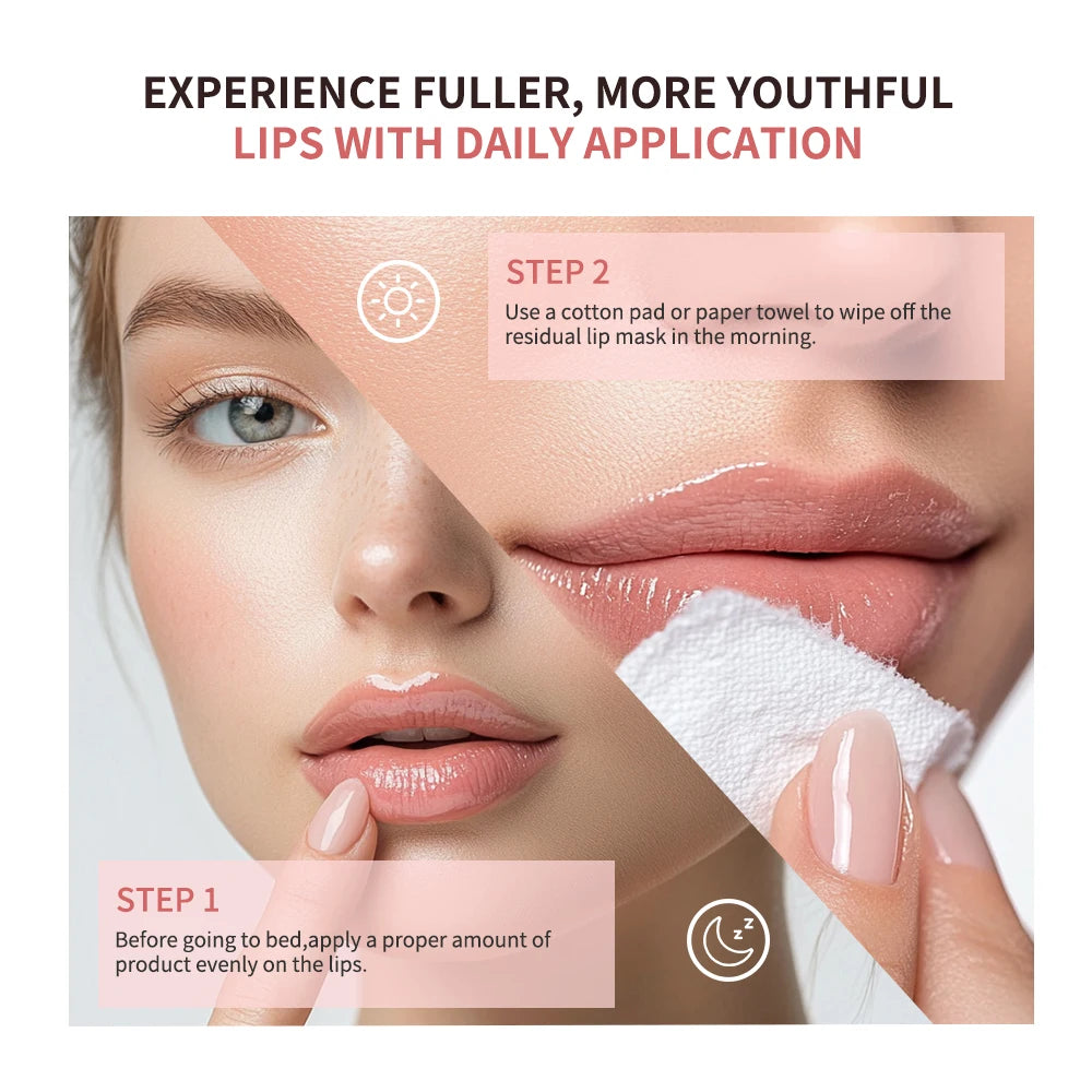 Lip Sleeping Mask Peach Moisturizing And Collagen Enhancing Restores Hydrates And Volumizes Dry And Chapped Lips Care Products Oasis Select