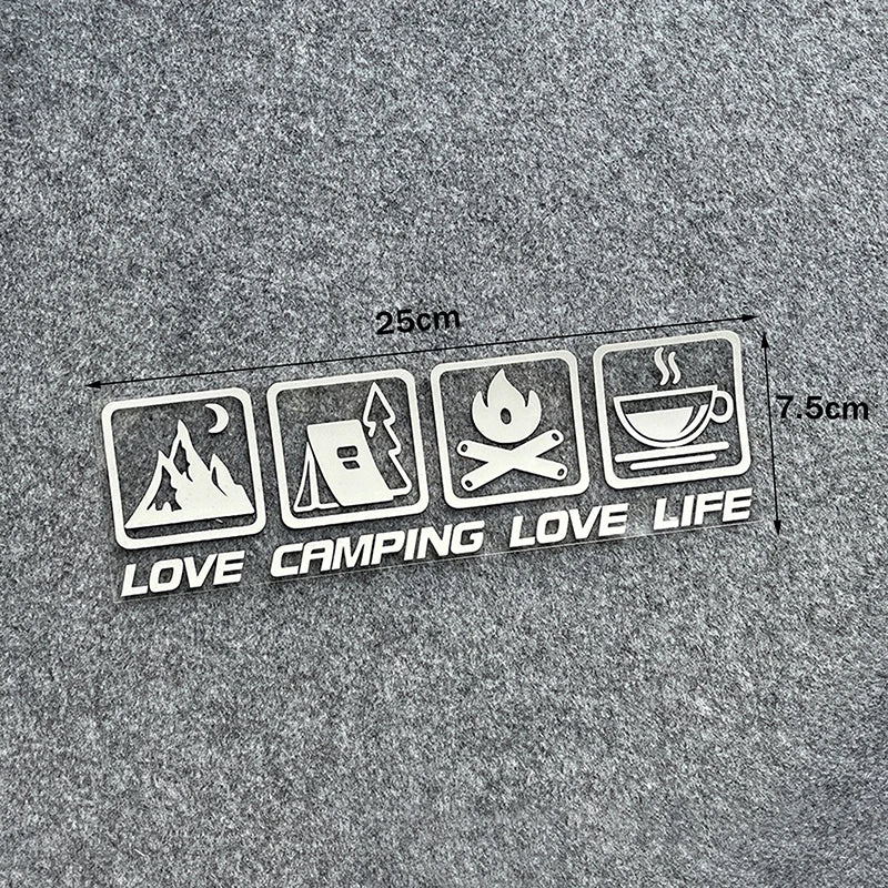 Love Camping, Love Life. Car Sticker Decoration Waterproof For Window And Bumper Stickers Of Cars, Trucks And Motorcycles Oasis Select D1