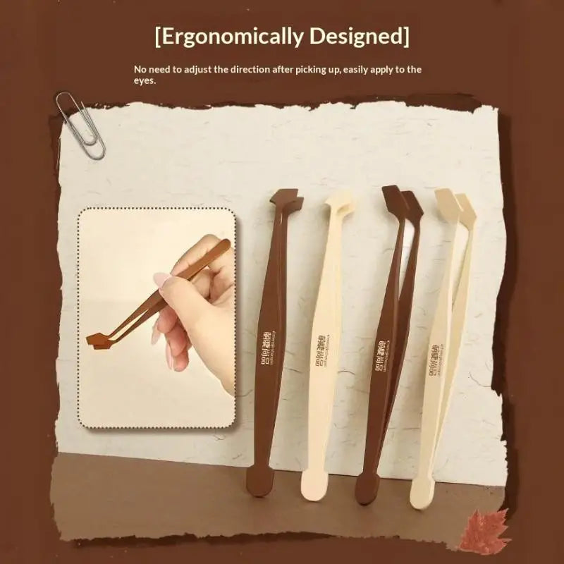 Curved Eyelash Tweezers – Anti-Stick Stainless Steel Lash Tool