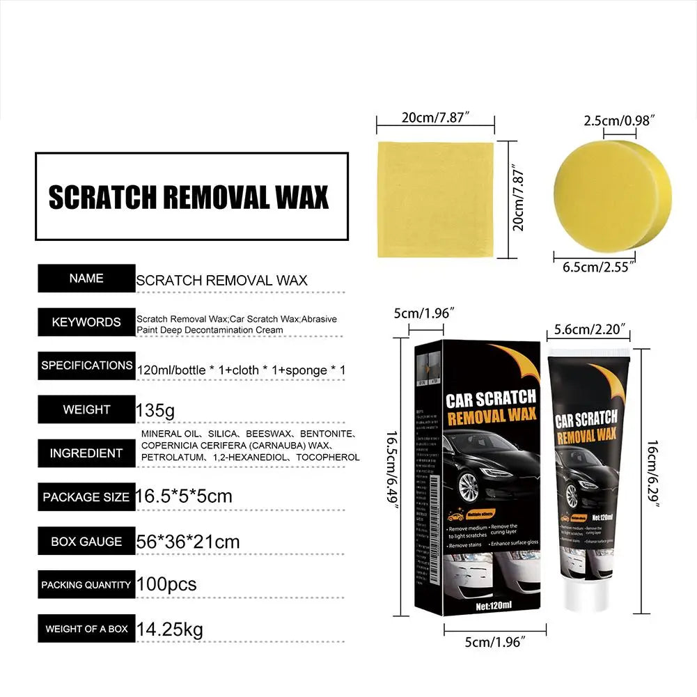 Car Scratch Repair Wax & Swirl Remover with Sponge | Paint Polish Car Scratch Repair Wax Oasis Select
