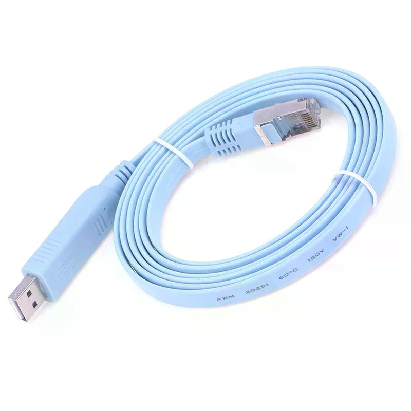 1.8M USB To RJ45 USB To RS232 Serial To RJ45 CAT5 Console Adapter Cable Cord For Cisco Routers New Oasis Select