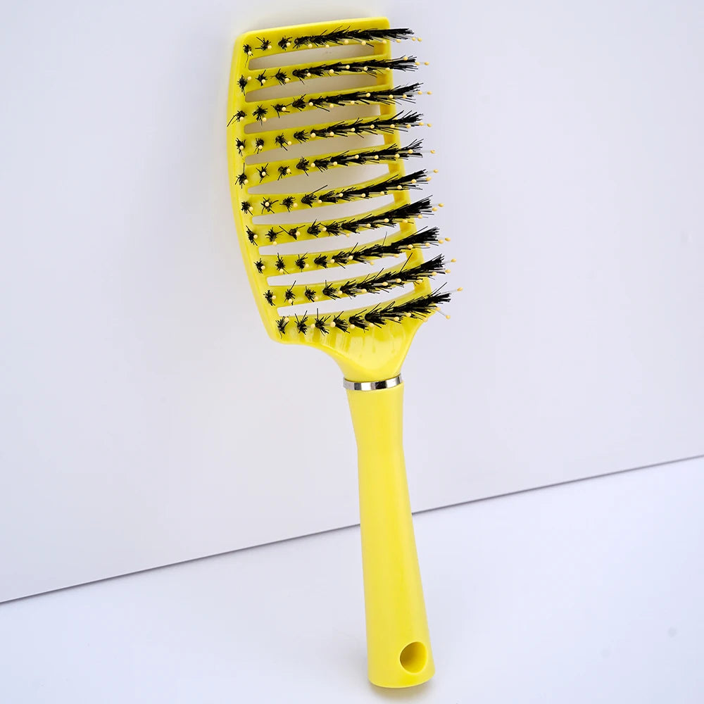 Vented Hair Styling Brush – Anti-Static, Ergonomic Blow-Dry Brush Hair Styling Brush Oasis Select 9331HV-Yellow-02
