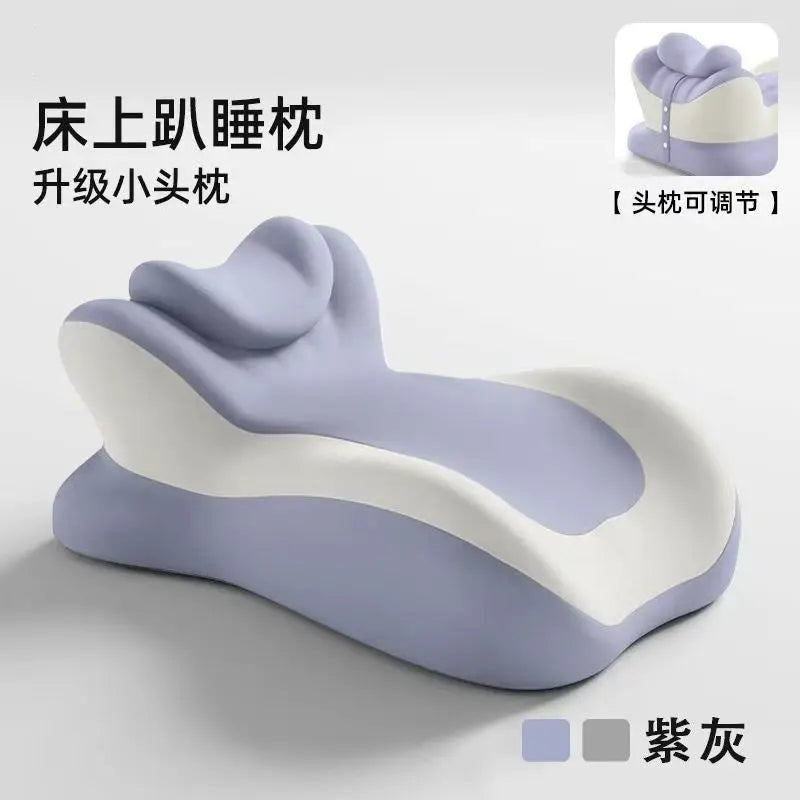 Ergonomics Bed Sleeping Pillow Backrest Cushion Adult Reading or Playing Phone Pillow Comfotable Waist Cushion Home Textile Oasis Select PURPLE With Pillow
