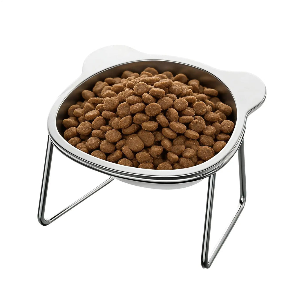 Cat Bowls Elevated Stainless Steel 15 incline Non-Slip Dishes Detachable Kitten Bowl A Tall Cat Bowl For Holding Food And Water Oasis Select
